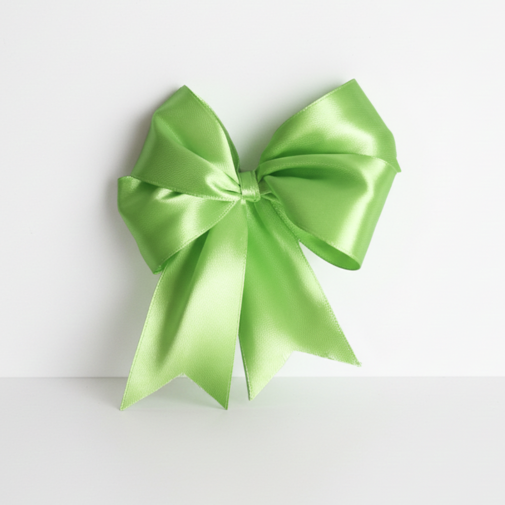 Saténová stuha 40 mm travní zelená – dekorativní mašle a balení dárků